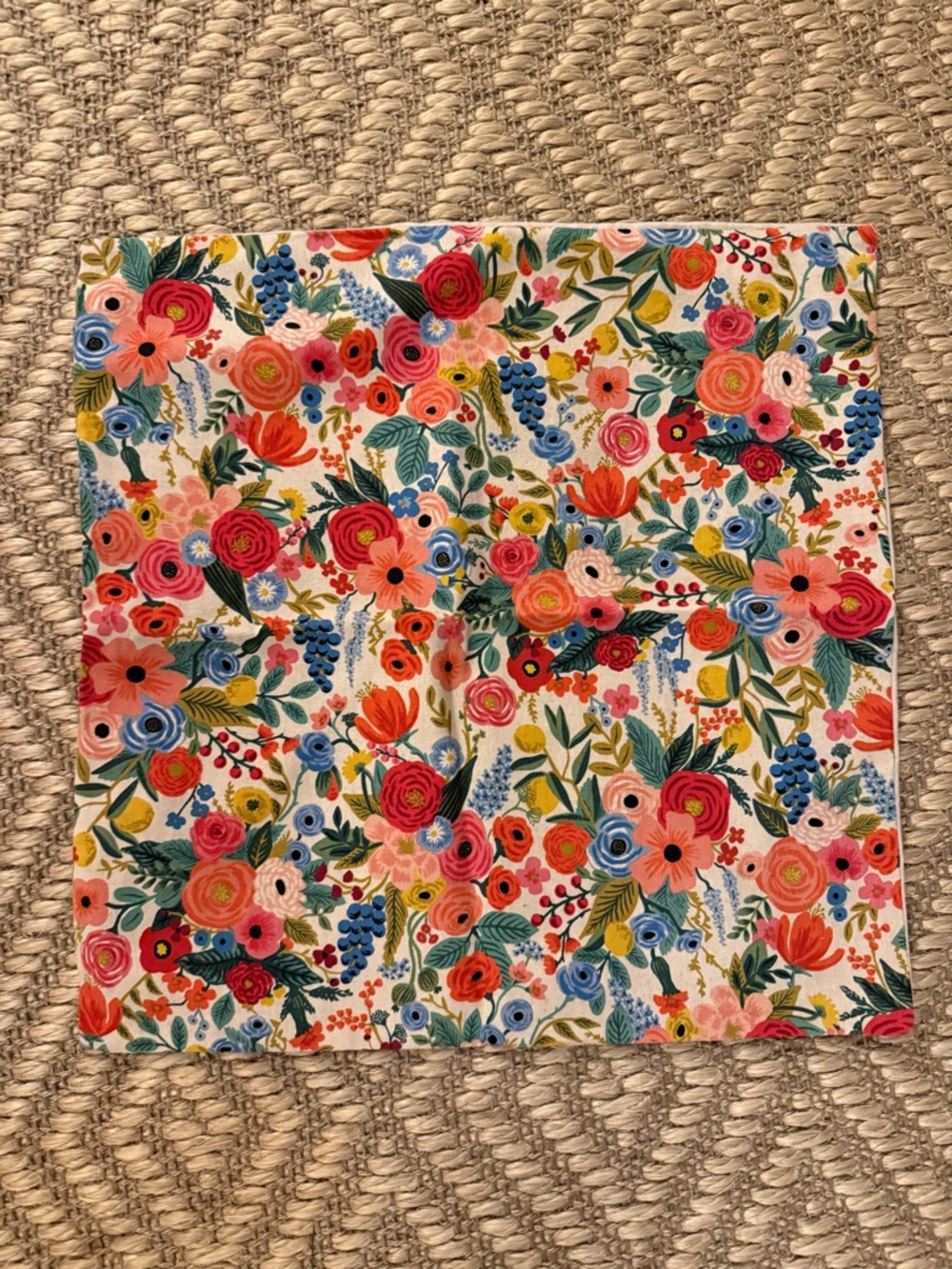 Rifle Paper Co. Floral Accent Pillow Cover in Pink, Red, Blue, Green, Yellow